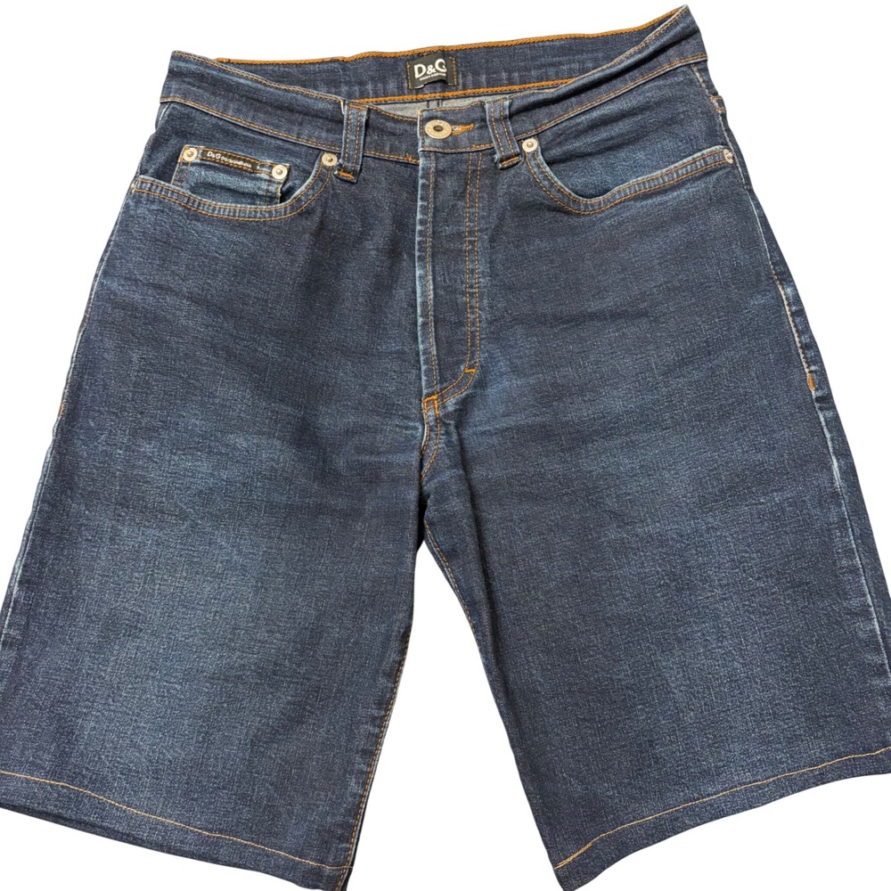 D&G Dolce & Gabbana Drk Wash‎ Denim Shorts Button Fly 30US IT44 Made in Italy